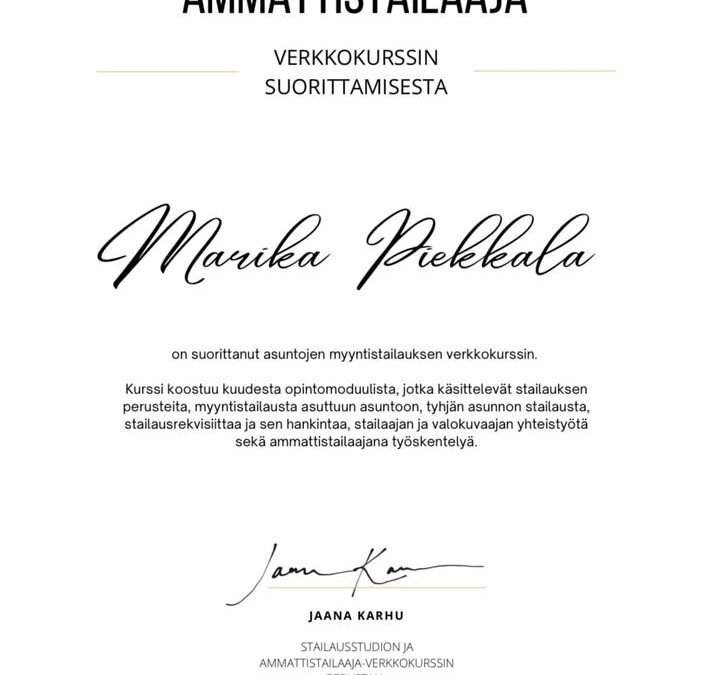 Ammattistailaajan lisäopinnot