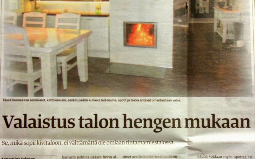 Nokian Uutiset haastattelu 15.10.2014, aiheena Valaistus. kirjoittanut Annastiina Salonen. Marika Piekkala