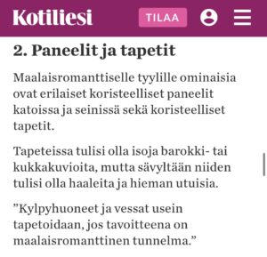 Sisustussuunnittelija Tampere kokemuksia, Marika Piekkala, Marikan SisustusStudio, Pirkanmaa, Ylöjärvi, Ikaalinen, Parkano, Nokia, Kangasala, Helsinki, Turku, Lahti, Espoo, Kotka, Forssa, Pori, Vaasa, Jyväskylä ja Somero suositukset asiakkailta, sisustussuunnittelua rakkaudella yksityisiin ja julkisiin kohteisiin. Kotiliesi haastattelu Iida Tani, maalaisromanttinen sisustus ja tyyli