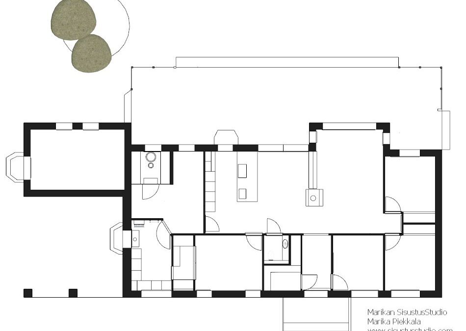 Omakotitalo Ylöjärvellä.  Tämä kohde on syntynyt omista tarpeista, haaveista ja ihan tyhjästä paperista tai tietokoneen näytöstä. Suunnittelijana tilasuunnittelija Marika PIekkala ja sisustussuunnittelija Tampere, Ylöjärvi, Pirkanmaa ja koko Suomi.