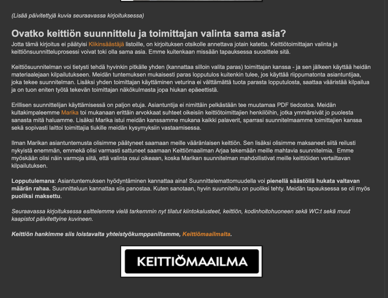 Sisustussuunnittelija Tampere kokemuksia, Marika Piekkala, Marikan SisustusStudio, Pirkanmaa, Ylöjärvi, Ikaalinen, Parkano, Nokia, Kangasala, Helsinki, Turku, Lahti, Espoo, Kotka, Forssa, Pori, Vaasa, Jyväskylä ja Somero suositukset asiakkailta, sisustussuunnittelua rakkaudella yksityisiin ja julkisiin kohteisiin