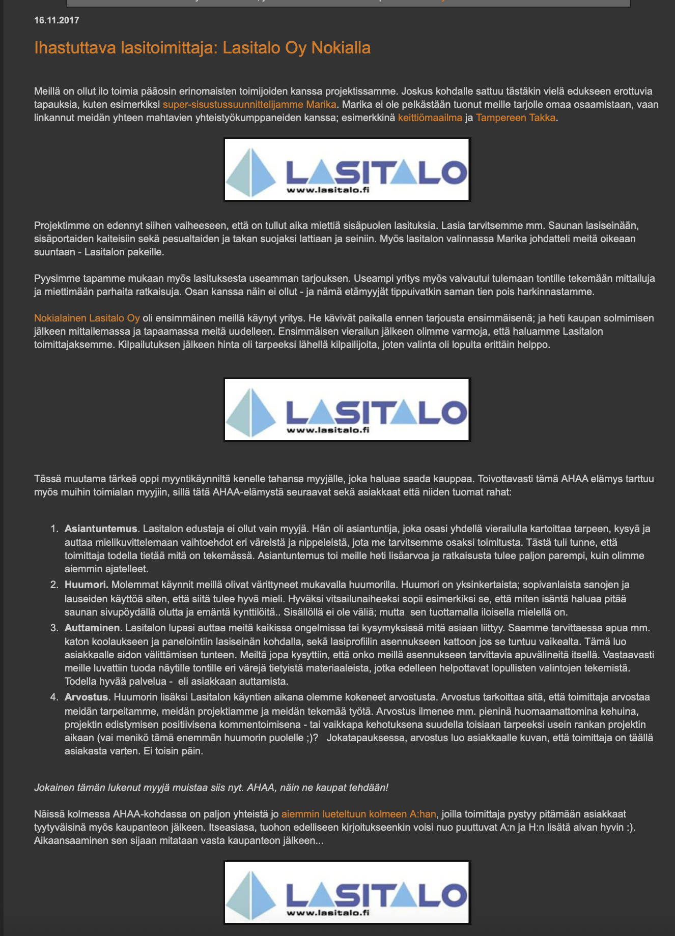 Sisustussuunnittelija Tampere kokemuksia, Marika Piekkala, Marikan SisustusStudio, Pirkanmaa, Ylöjärvi, Ikaalinen, Parkano, Nokia, Kangasala, Helsinki, Turku, Lahti, Espoo, Kotka, Forssa, Pori, Vaasa, Jyväskylä ja Somero suositukset asiakkailta, sisustussuunnittelua rakkaudella yksityisiin ja julkisiin kohteisiin