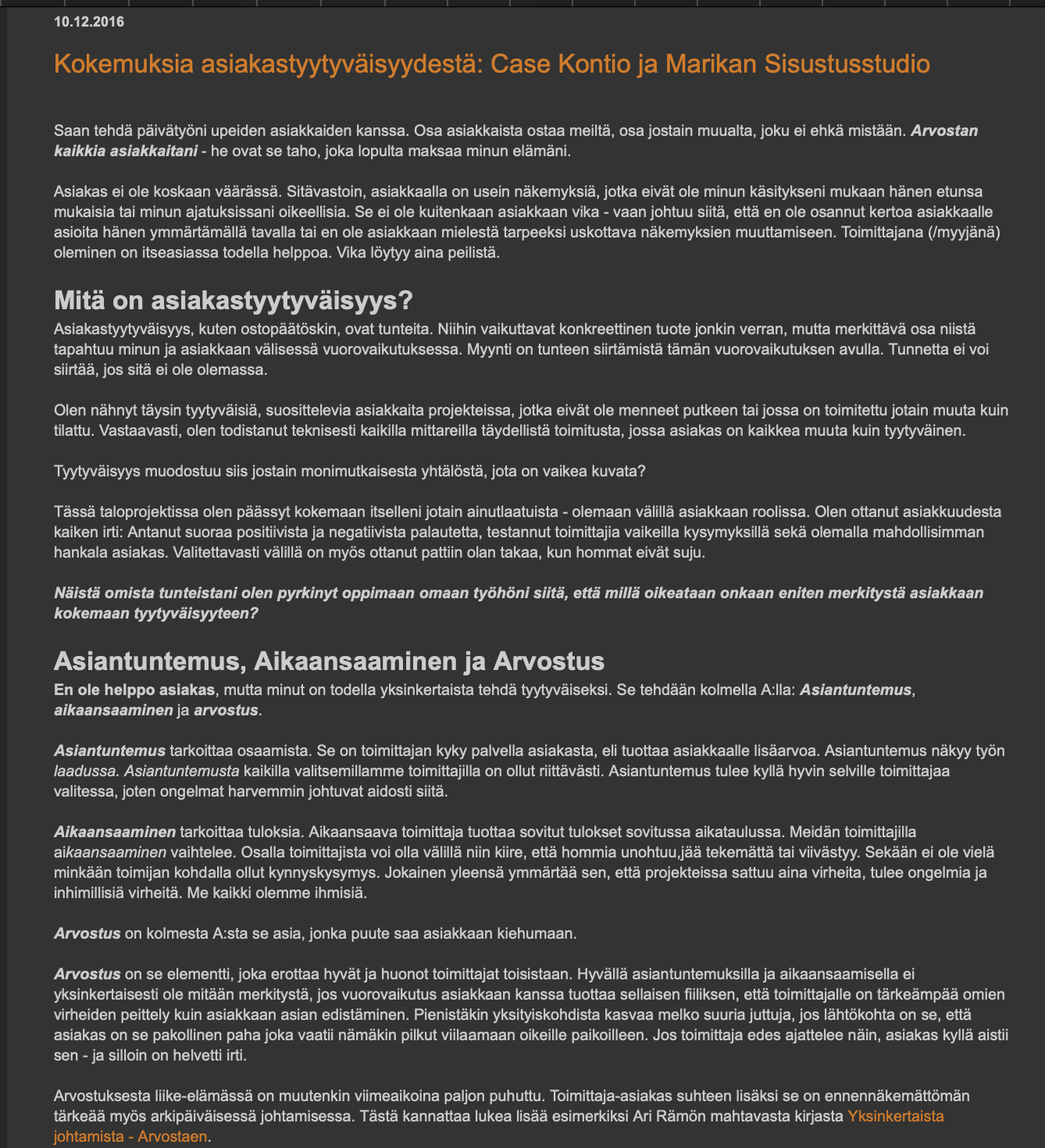 Sisustussuunnittelija Tampere kokemuksia, Marika Piekkala, Marikan SisustusStudio, Pirkanmaa, Ylöjärvi, Ikaalinen, Parkano, Nokia, Kangasala, Helsinki, Turku, Lahti, Espoo, Kotka, Forssa, Pori, Vaasa, Jyväskylä ja Somero suositukset asiakkailta, sisustussuunnittelua rakkaudella yksityisiin ja julkisiin kohteisiin