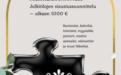 Marikan SisustusStudio suunnittelee myös kaikenlaisia julkitiloja