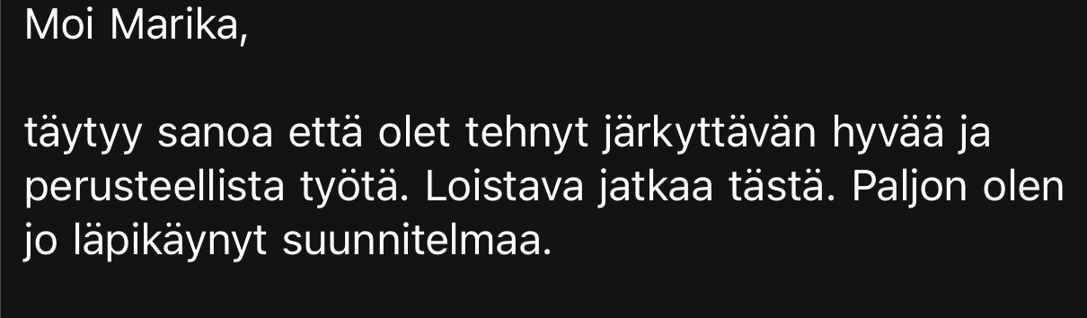 Sisustussuunnittelija Tampere kokemuksia, Marika Piekkala, Marikan SisustusStudio, Pirkanmaa, Ylöjärvi, Ikaalinen, Parkano, Nokia, Kangasala, Helsinki, Turku, Lahti, Espoo, Kotka, Forssa, Pori, Vaasa, Jyväskylä ja Somero suositukset asiakkailta, sisustussuunnittelua rakkaudella yksityisiin ja julkisiin kohteisiin